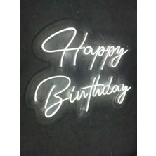 Dekoraven Happy Birthday Doğum Günü Neon Yazı Tabela Dekoratif Işık Organizasyon Arka Plan Aydınlatma Neon