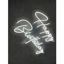 Dekoraven Happy Birthday Doğum Günü Neon Yazı Tabela Dekoratif Işık Organizasyon Arka Plan Aydınlatma Neon