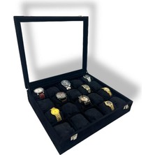 Dijital Çarşı Richbox 20'li Saat Kutusu Süet Siyah