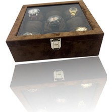 Dijital Çarşı Richbox 9'lu Saat Kutusu Süet Kahverengi
