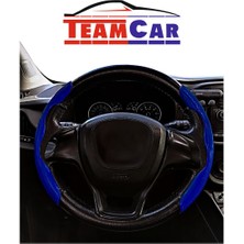 Team Car Oto Direksiyon Kaydırmaz Spor Kapak Mavi Tüm Araçlara Uyumlu