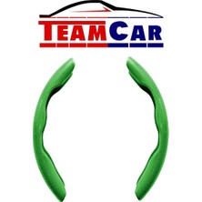 Team Car Oto Direksiyon Kaydırmaz Spor Kapak Fosfor Yeşil Tüm Araçlara Uyumlu