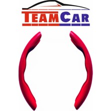 Team Car Oto Direksiyon Kaydırmaz Spor Kapak Fosfor Pembe Tüm Araçlara Uyumlu