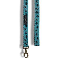 Leash Shop Sevk & Gezdirme Tasma Kayışı Turkuaz-Siyah Eni 2,5 cm Boy 140 cm