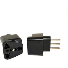 Aogo Italya Priz Dönüştürücü 3 Pinli Fiş Adaptör Üniversal Italya Fiş Çevirici Type L Plug Adapter