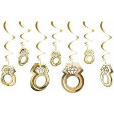 Çıtı Pıtı Store 11'li 3D Tavan Süs Yüzük Gold