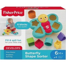 Fisher Price Şekil Eşleştirme Arkadaşı Kelebek 6 Bloklu Şekil Eşleştirme Oyunu Fisher Price