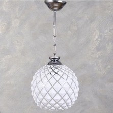 Fer Avize  Modern Tasarım 241 Kabartma Camlı Tekli Avize