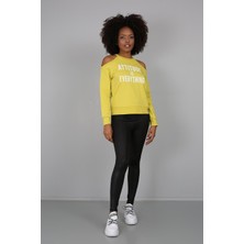 Banada Moda Baskılı Omuz Detaylı Sweatshirt