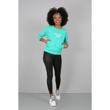 Banada Moda Baskılı Kanguru Cepli Yarım Kollu Sweatshirt