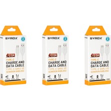 Syrox C83 2.0A Type-C Şarj ve Data Kablosu | 3lü Paket