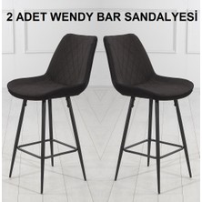 Pi Sandalye Wendy Ada Mutfak ve Bar Sandalyesi Bar Taburesi 2'li