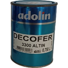 Adolin Decofer 3300 Altın Yaldız Boya Metal Ahşap Koruyucu Dekoratif Boya 0,75 Lt