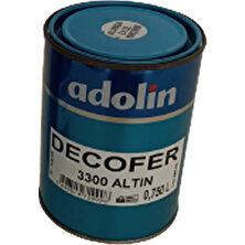 Adolin Decofer 3300 Altın Yaldız Boya Metal Ahşap Koruyucu Dekoratif Boya 0,75 Lt