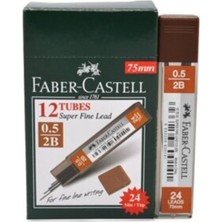 Faber-Castell Kalem Uçları 0,5 mm 12'li Set 75 mm Uzunlukta Süper İnce Yazım İçin
