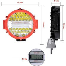 UniChrome 3 Modlu 3 Renk Kombo 51W Siyah Yuvarlak Off Road 12/24V Çalışma Tekne Lambası-Beyaz/mavi-Kırmızı/flaş Işık