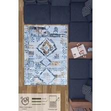 Caretta Home Abstract Seri Jüt Dokuma Shaggy Peluş Salon Oturma Odası Mutfak Çocuk Odası Halısı
