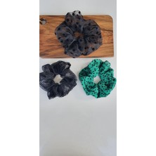 Kalben Accessories 3'lü Kadın Scrunchie Saç Tokası, Saç Lastiği, Simit Toka, Saç Lastik, Saç Toka, Lastik Toka