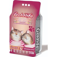 Goldlife Aktif Karbonlu Çiçek Kokulu Kedi Kumu 10 lt x 2