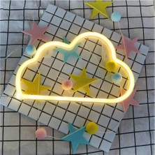 Home Dekor Hediye Dekoratif Hediye Sarı Bulut Neon LED  Masaüstü Neon Dekoratif Gece Lambası
