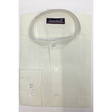 Çağrı Hakim Yaka Keten Erkek Gömlek - NO:6020