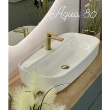 Cerastyle Aqua 80 cm Tezgah Üstü  Çanak Lavabo
