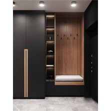 Armut Reklam Dolap Kaplama Folyosu Mat Siyah 122 x  600 cm Kendinden Yapışkanlı