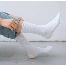 Dea Giyim Unisex 3 Çift Beyaz Kolej Çorap