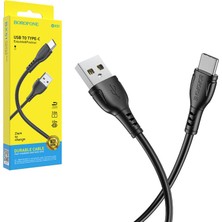 Borofone Şarj Data Kablo USB To Type-C 1mt Siyah Borofone Bx-51