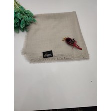 Puqu Flamlı Keten Eşarp