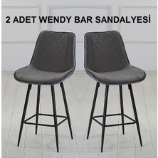 Pi Sandalye Wendy Ada Mutfak ve Bar Sandalyesi Bar Taburesi 2'li