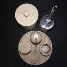 Sipahi Marble Traverten 7 Parça Banyo Seti