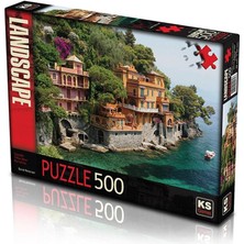 Oyuncakmatik Seaside Villas Near Portofino Italy Puzzle & Yapboz - 500 Parça