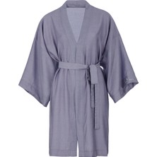 Pinuts Mor Basic Oversize Baskısız Dokuma Kadın Erkek Kimono