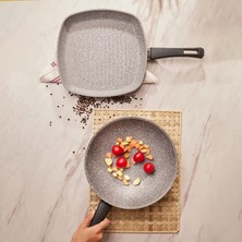 Sumeno Gris Bio Granit Wok+Grill Seti