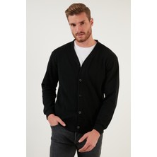 Buratti Pamuklu Regular Fit Düğmeli V Yaka Hırka Erkek Hırka 456205