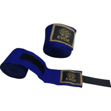 Evox Dokuma Elastik Boks Bandajı 3,5 Metre Mavi Kick Boks ve Muay Thai İçin Özel Tasarım