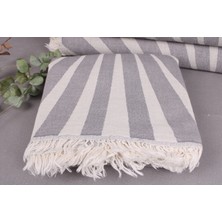 Kayra Export Koyu Gri Banyo Havlusu Yüzme Havlusu 90X180 Cm Pamuk Havlu Damat Bohçası