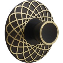 Badem10 Dinar Çekmece Dolap Kapak Kulpu Kulbu 32 mm Siyah Gold Metal Kulp