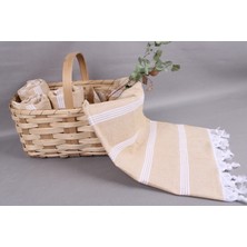 Kayra Export Hardal Banyo Havlusu Plaj Peştemali 75X185 Cm Pamuk Peştamal Bebek Battaniye