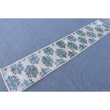 Kayra Export Eskitme Halı Türk Halısı Halı 50X251 Cm Bej Halı Dekoratif Mutfak Halı Koridor Halı  9713