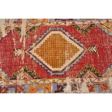 Kayra Export Eskitme Halı Türk Halısı Halı 75X160 Cm Kırmızı Halı Yün Duvar Asma Halı El Dokuma Küçük Halı