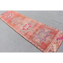 Kayra Export Türk Halısı Eskitme Halı Halı 84X320 Cm Bronz Halı Ofice Mutfak Halı Yün Koridor Halı  9582