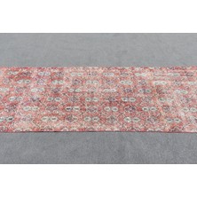 Kayra Export Eskitme Halı Türk Halısı Halı 104X308 Cm Kırmızı Halı Kabilesı Merdiven Halı  9732