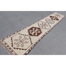 Kayra Export Eskitme Halı Türk Halısı Halı 81X410 Cm Bej Halı Ofice Mutfak Halı Bohemsı Mutfak Halı  7322