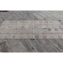 Kayra Export Eskitme Halı Türk Halısı Halı 114X296 Cm Bej Halı Yün Mutfak Halı Koridor Halı  1403