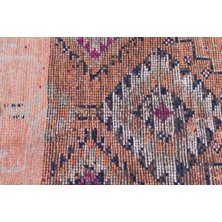 Kayra Export Türk Halısı Eskitme Halı Halı 108X83 Cm Turuncu Halı Yün Küçük Halı Bahçe Mutfak Halı  7966