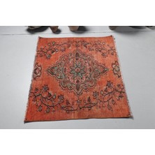 Kayra Export Eskitme Halı Türk Halısı Halı 113X100 Cm Kırmızı Halı Anadolusı Duvar Asma Halı  8402