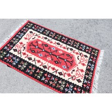 Kayra Export Türk Halısı Eskitme Halı Halı 93X144 Cm Beyaz Halı Bahçe Küçük Halı Anadolusı Duvar Asma Halı