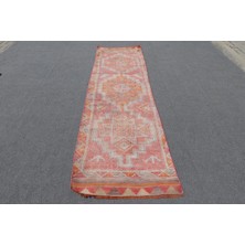 Kayra Export Eskitme Halı Türk Halısı Halı 83X302 Cm Turuncu Halı Kabilesı Mutfak Halı Anadolusı Koridor Hal